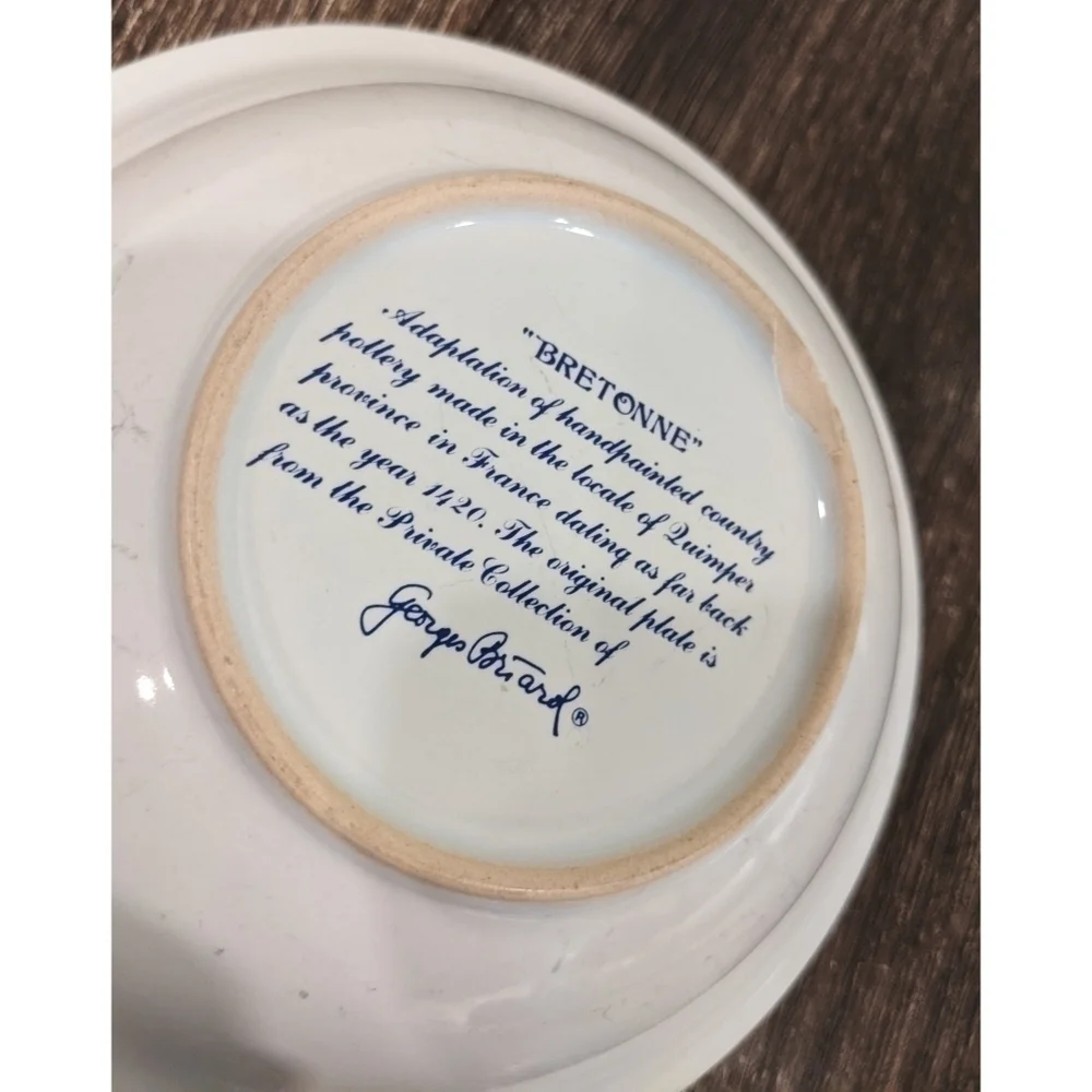 George Briard Bretonne Two Cereal Bowls and One Salad Plate